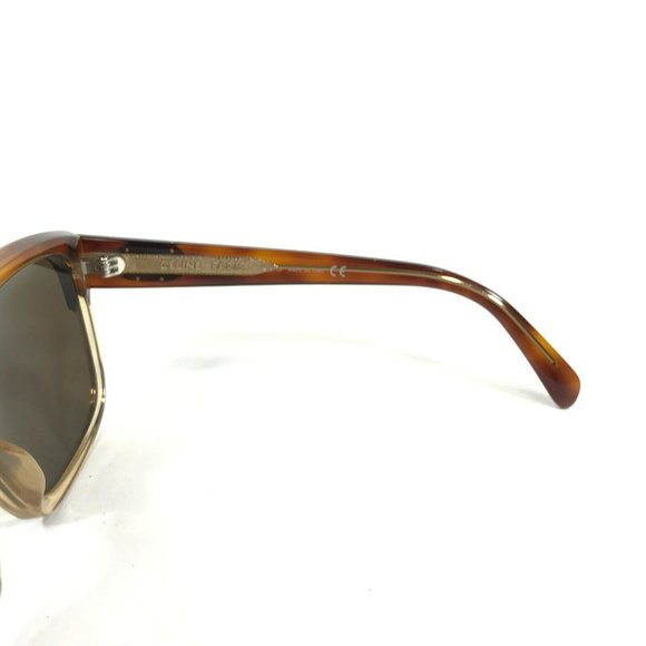 Celine Sunglasses CL40155I 46E Clear Brown Tortoise Frames with Brown Lenses - Picture 7 of 12